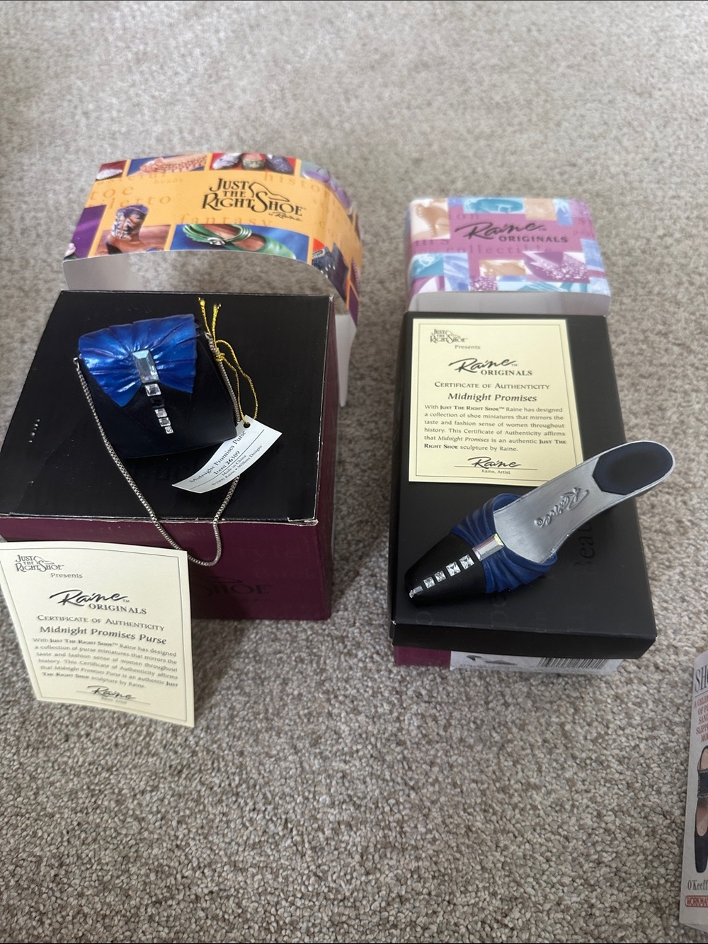Rene Originals Midnight Promises Blue Decorative Shoe & Purse Set